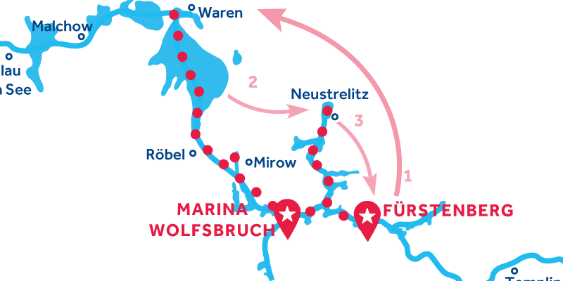 Fürstenberg RETURN via Waren & Neustrelitz