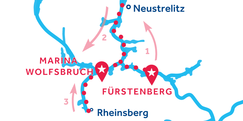 Fürstenberg RETURN via Neustrelitz & Rheinsberg